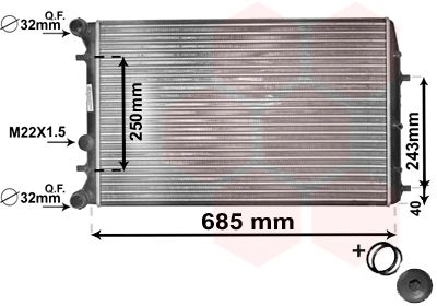 VAN WEZEL Радиатор, охлаждение двигателя 76002010